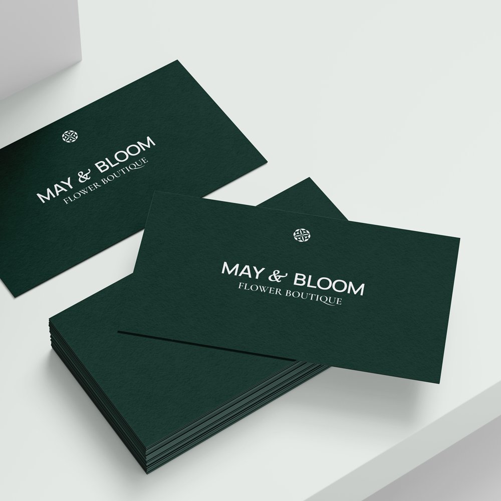business card for flower shop
