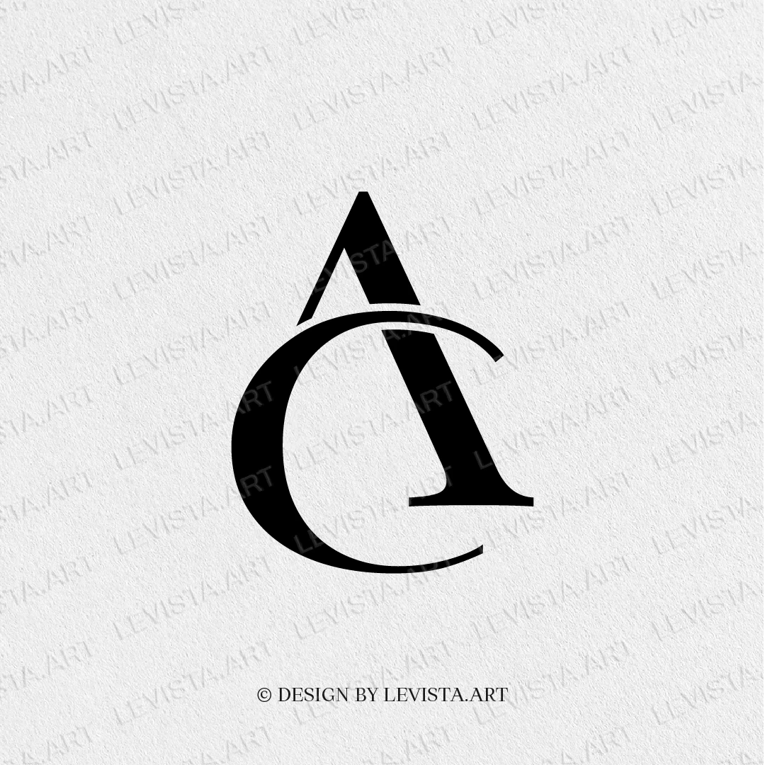 AC Monogram logo for modern branding and business stationery
